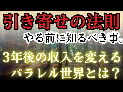 【引き寄せの法則を実践する前に知るべきこと】3年後の収入を決めるパラレルワールドとは！お金を増やす近道？