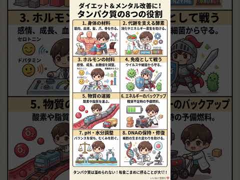 【栄養学の基本】タンパク質不足が心身を壊す？ダイエットやメンタル改善に必須な「8つの驚くべき役割」